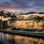 Horizontal 16:9 featured blog header image for an article titled "Invisible by Day, Brilliant by Night: The Magic of Color-Matched Trim". Modern, professional, editorial photography style. No text overlays. Clean composition suitable for a home services blog header.